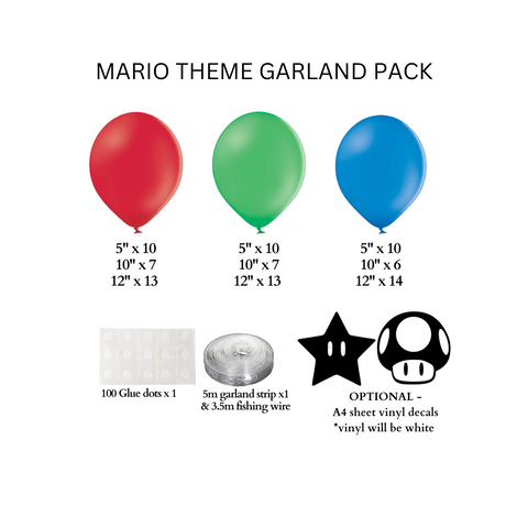 DIY Mario Theme Garland Pack
