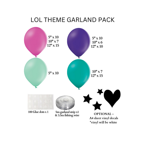 DIY LOL Theme Garland Pack