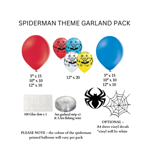 DIY Spiderman Theme Garland Pack