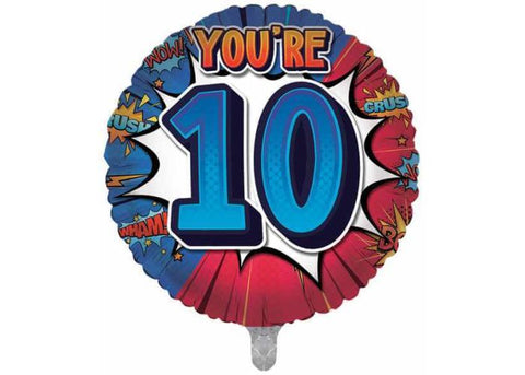 Age 10 Male Foil Balloon | 18"
