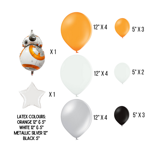 DIY BB8 Theme Balloon Number Stack