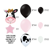 DIY Cow Theme Balloon Number Stack