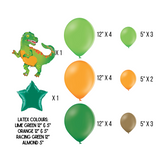 DIY Dinosaur Theme Balloon Number Stack