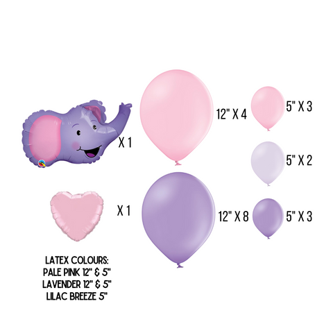 DIY Elephant Theme Balloon Number Stack