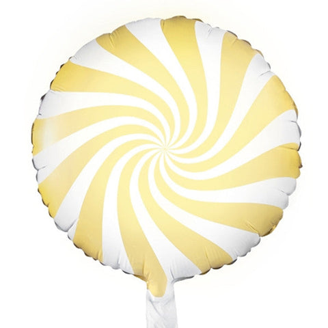 Pastel Yellow Candy Swirl Foil Balloon | 18"