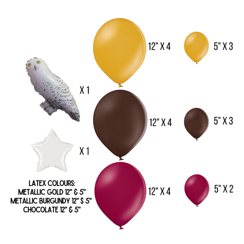 DIY Harry Potter Owl Theme Balloon Number Stack