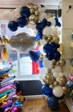 Organic Garland - Deco Navy, White Gold & White