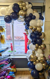 Organic Garland - Deco Navy, White Gold & White