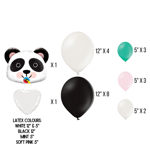 DIY Panda Theme Balloon Number Stack