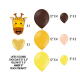 DIY Giraffe Theme Balloon Number Stack