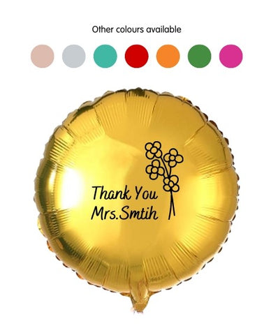 Personalised Teacher Vinyl Message Foil