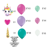 DIY Unicorn Theme Balloon Number Stack