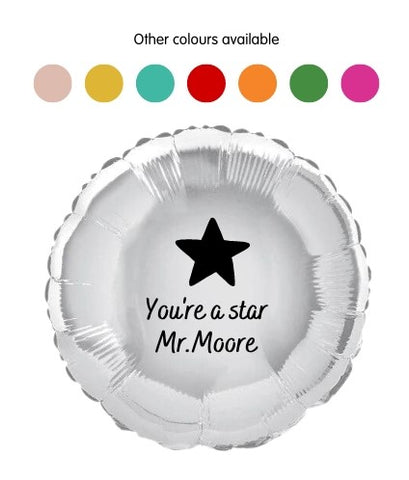 Personalised Teacher You're a star Vinyl Message Foil