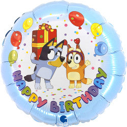 Foil Round Bluey Happy Birthday Balloon | 18"