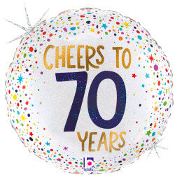 Cheers to 70 Years Foil Balloon | 18"