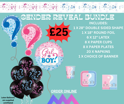 Gender Reveal Theme Party Bundle | WEBSITE ONLY OFFER