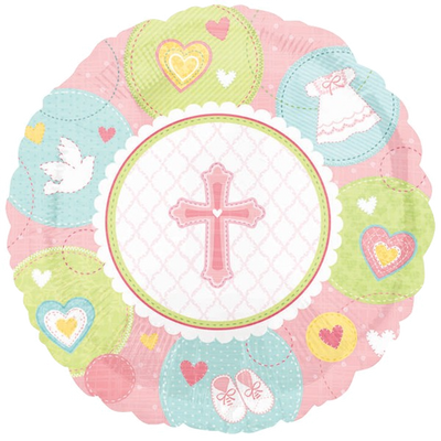 Foil Round Sweet Christening Balloons | 18"