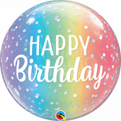 Bubble Message Rainbow Birthday Balloon | 22"