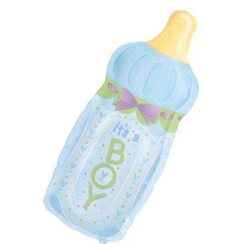 Foil Shape Baby Bottle Blue Balloons P30