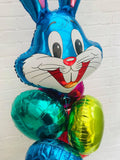 Easter Bunny Head & 5 Rainbow Foils