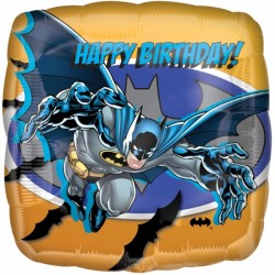 Foil Square Justice League Batman Birthday Balloon | 18"