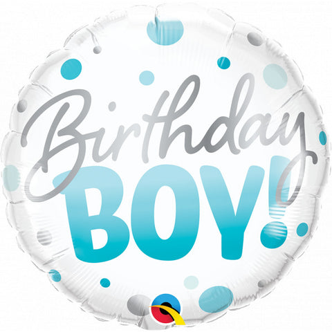 Foil Round Birthday Boy Balloon | 18"