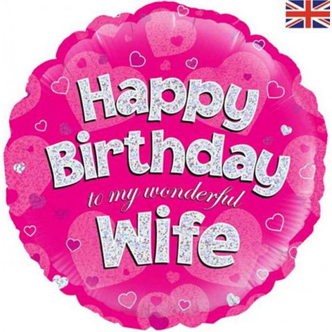 Happy Birthday Wife  | 18" Foil