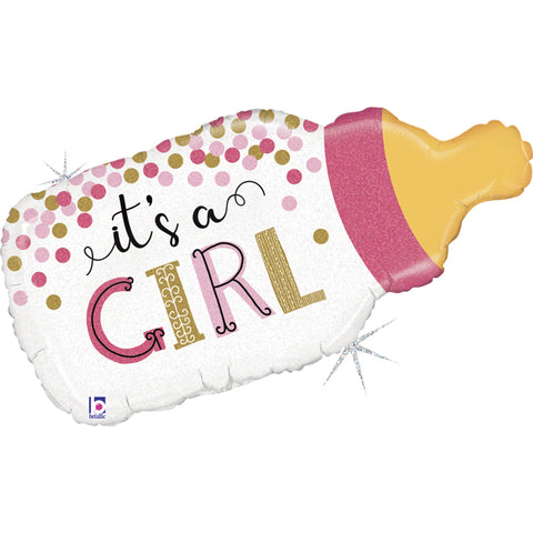 Foil Shape It's a Girl Bottle Balloons D