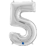 Foil Numbers Silver Balloons | 26"