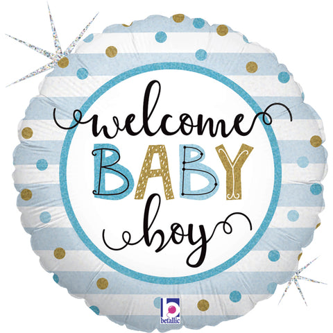 Welcome Baby Boy Foil Balloon | 18"