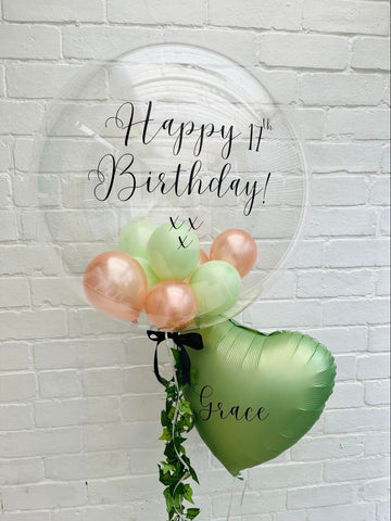 Ivy Tail Personalised Stuffed Clear and Foil Balloon Bundle