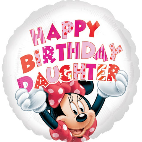 Happy Birthday Daughter Minnie Mouse Foil Balloon | 18"