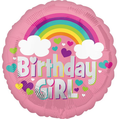 'Birthday Girl' Rainbow Foil Balloon  | 18" | S40