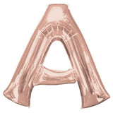 Foil Letters Metallic Rose Gold Balloons | 34"