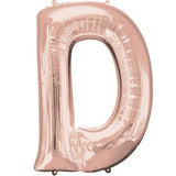 Foil Letters Metallic Rose Gold Balloons | 34"