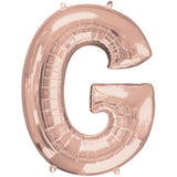Foil Letters Metallic Rose Gold Balloons | 34"
