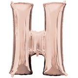 Foil Letters Metallic Rose Gold Balloons | 34"