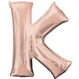 Foil Letters Metallic Rose Gold Balloons | 34"