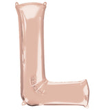 Foil Letters Metallic Rose Gold Balloons | 34"