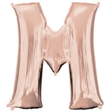 Foil Letters Metallic Rose Gold Balloons | 34"