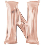 Foil Letters Metallic Rose Gold Balloons | 34"