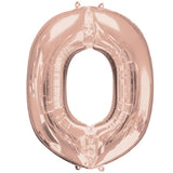 Foil Letters Metallic Rose Gold Balloons | 34"