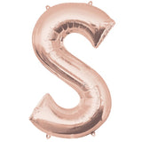 Foil Letters Metallic Rose Gold Balloons | 34"
