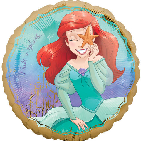 Foil Round Disney Princess Once Upon a Time Ariel Birthday Balloon | 18"