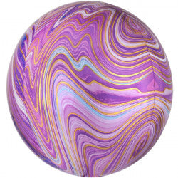 Purple Marble Orbz Balloon | 15"