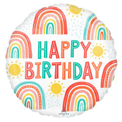 Rainbow Happy Birthday Balloon | 18"