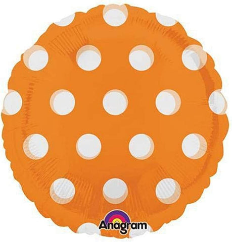Orange Spots Round Balloon  | 18"