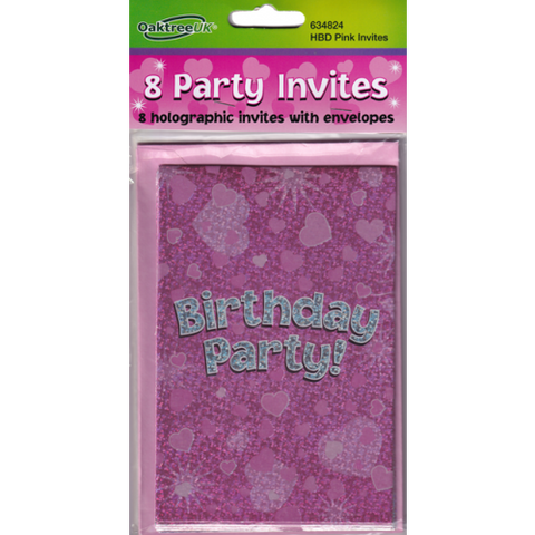 Party Invites - Pink
