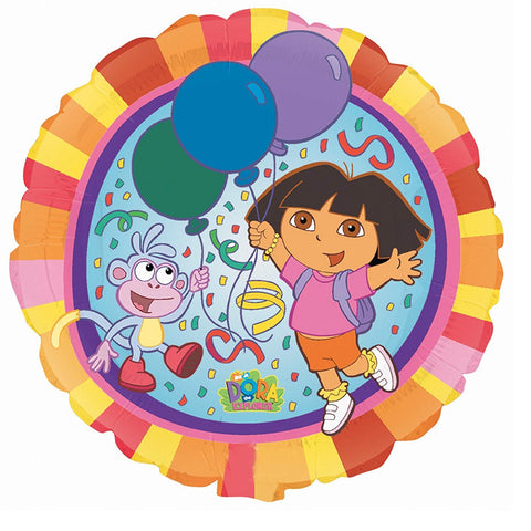 Foil Round Dora Party Balloon | 18"