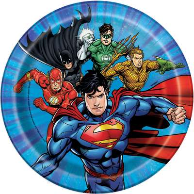 Justice League 7" Plates | Pack of 8